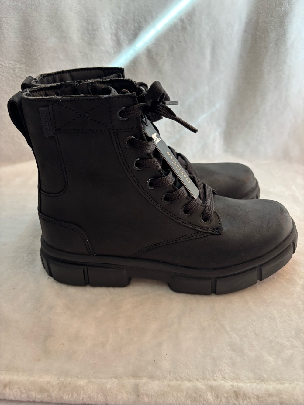 Sorel Explorer STRT Waterproof Combat Boots Women’s Size 8 Black